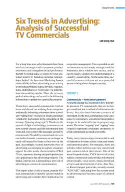 Six Trends in Advertising: Analysis of Successful TV Commercials