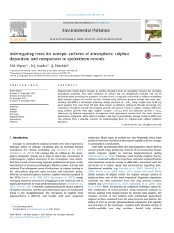 Interrogating trees for isotopic archives of atmospheric sulphur