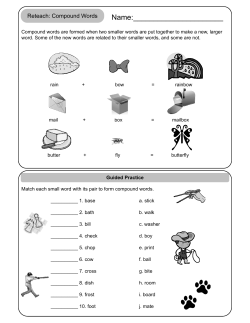 Reteach: Compound Words