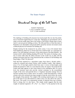 Structural Design of the Tall Tower