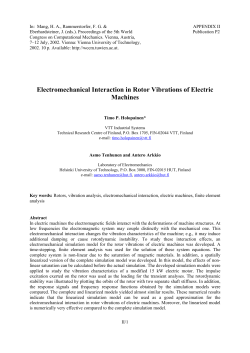 Electromechanical Interaction in Rotor Vibrations of Electric Machines