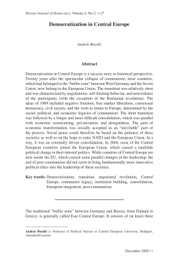 Democratization in Central Europe