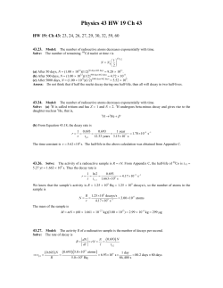 Physics 43 HW 14
