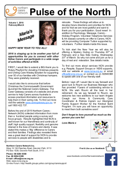 Pulse of the North - Northern Carers Network