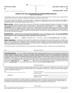 NO. THE STATE OF TEXAS &sect; THE COUNTY COURT AT LAW VS