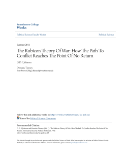The Rubicon Theory Of War: How The Path To Conflict
