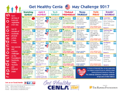 May 2017 Challenge Calendar