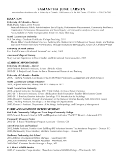 Larson - CV - University of Colorado Denver