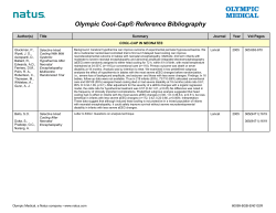 Olympic Cool-Cap&reg; Reference Bibliography