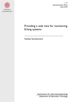 Providing a web view for monitoring Erlang systems