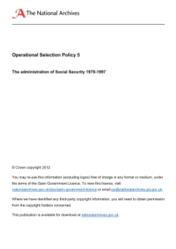 The administration of social security 1979-1997