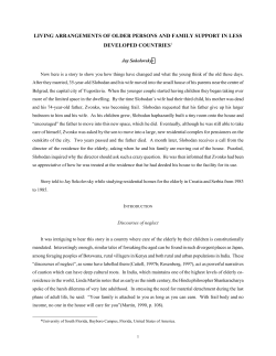 Living arrangements of older persons and family support in less