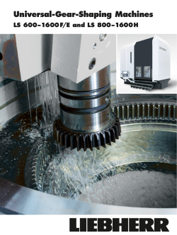 Universal-Gear-Shaping Machines