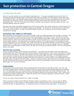 Sun protection in Central Oregon