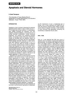Apoptosis and Steroid Hormones