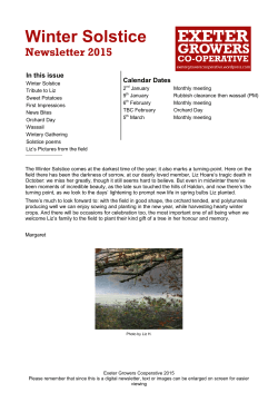 Newsletter Winter 2015