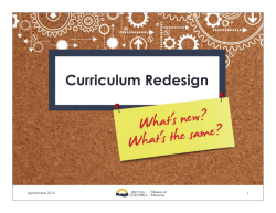 BC Curriculum Redesign