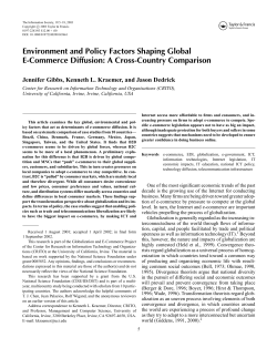Environment and Policy Factors Shaping Global