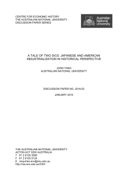 a tale of two sics: japanese and american industrialization in