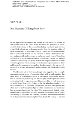 chapter 1 Bad Manners: Talking about Race