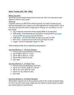 Sprint Training (100, 200, 400m)