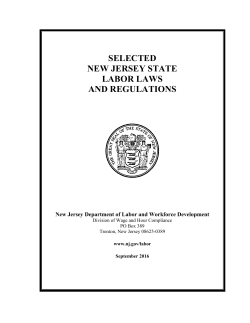 New Jersey State - New Jersey Department of Labor