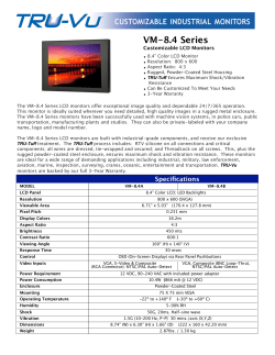 8.4 LCD Monitor VM-8.4 Series - TRU