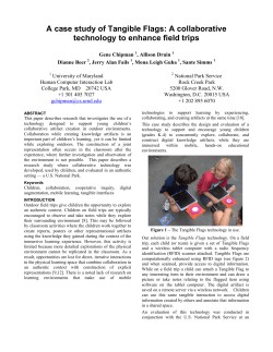 A case study of Tangible Flags: A collaborative technology to