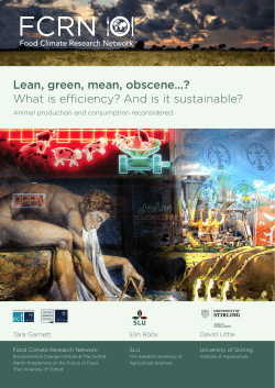 Lean, green, mean, obscene&hellip;? - Food Climate Research Network