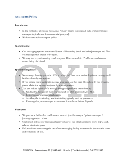 Anti-spam Policy - oxii nova privacy policy
