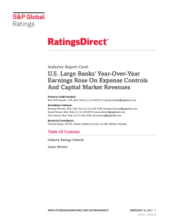 US Large Banks` Year-Over-Year Earnings Rose On