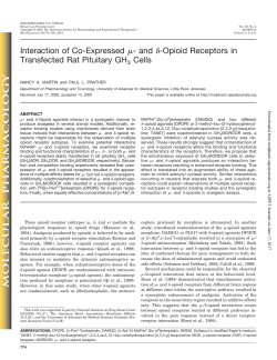 Interaction of Co-Expressed &mu;- and &delta;
