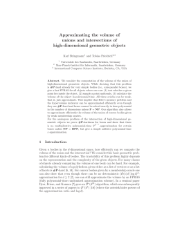 Approximating the volume of unions and intersections of high
