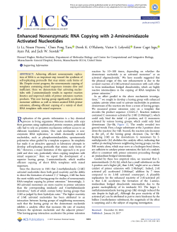 Enhanced Nonenzymatic RNA Copying with 2‑Aminoimidazole