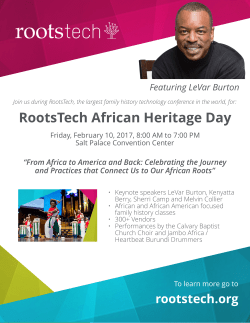 RootsTech African Heritage Day