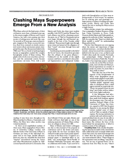 Clashing Maya Superpowers Emerge From a New Analysis