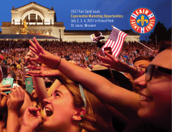 2017 Fair Saint Louis Experiential Marketing Opportunities July 2, 3
