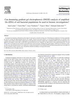 Can denaturing gradient gel electrophoresis (DGGE) analysis of