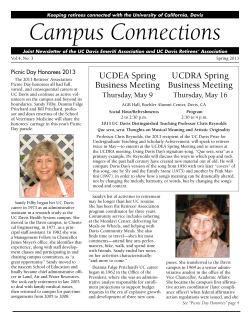 Spring 2013 - UC Davis Emeriti Association