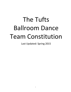 The Tufts Ballroom Dance Team Constitution - Tufts Self