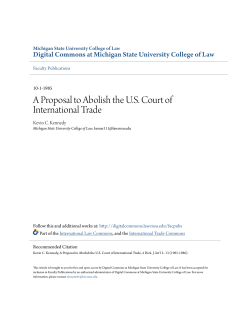 A Proposal to Abolish the US Court of International Trade