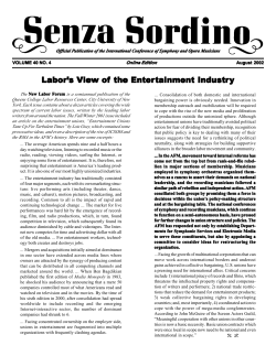 Labor`s View of the Enter the Enter the Entertainment Industr