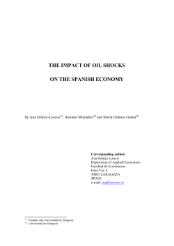 the impact of oil shocks on the spanish economy - SRE