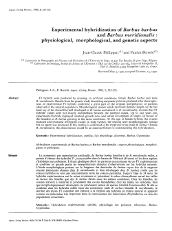 Experimental hybridization of Barbus barbus and Barbus