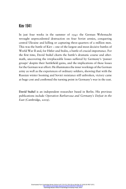 Kiev 1941: Hitler`s Battle for Supremacy in the East