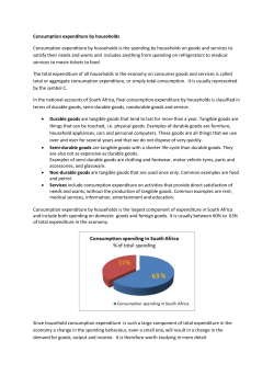Consumption expenditure by households