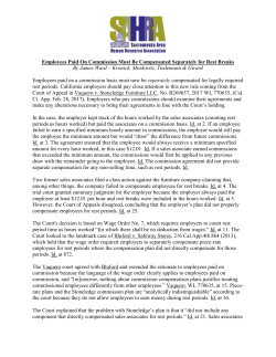 Employees Paid On Commission Must Be