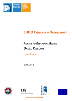 Access to Electoral Rights: United Kingdom
