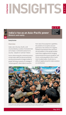india`s rise as an asia&ndash;Pacific power