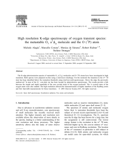 High resolution K-edge spectroscopy of oxygen transient species